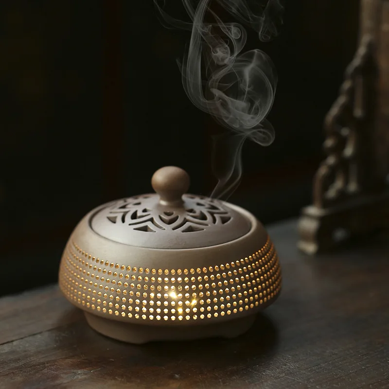 

Antique Home Decor Oil Burners Essential Oils Ceramic Aroma Diffus Aromatherapi Fragranc Quemadores De Incienso Zen Decoration