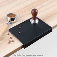 coffee tamper mat tamping rest holder corner edge pad black office bar shop silicone espresso tamping mat tamping station