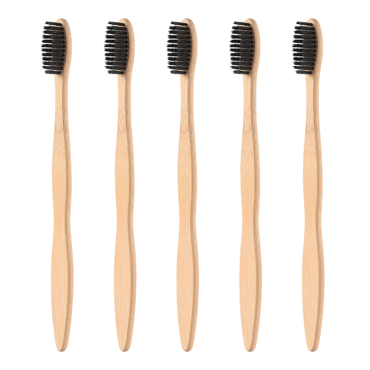 

ROSENICE 5PCS Biodegradable Bamboo Eco-friendly Toothbrush Set for Men Home
