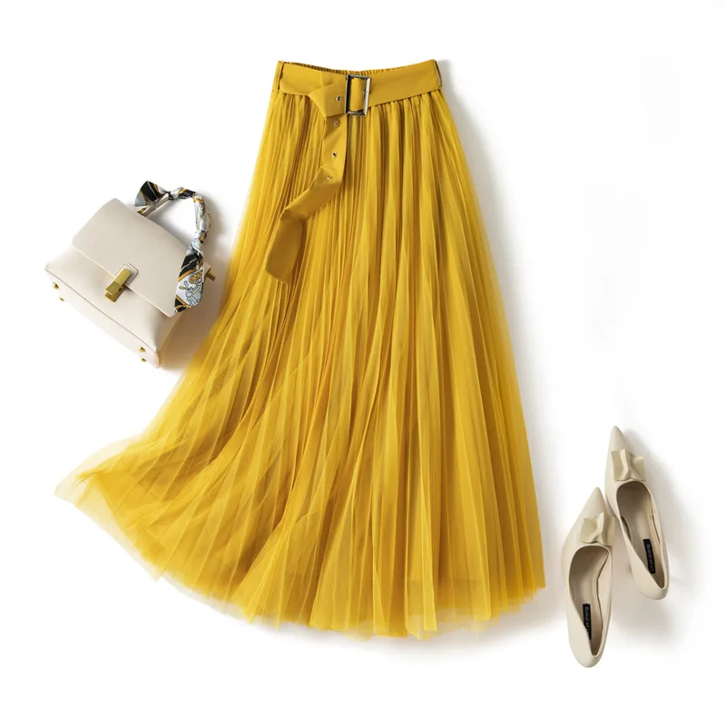 Женская Тюлевая юбка фея гранж официальная эластичная средней длины с высокой