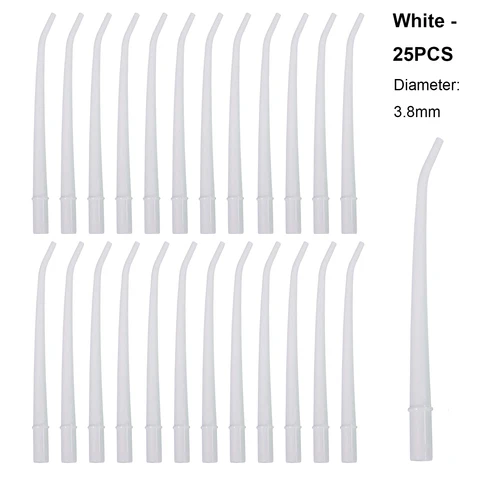 WELL CK Стоматологические всасывающие трубки 25 шт., пластик, зеленый/синий/белый