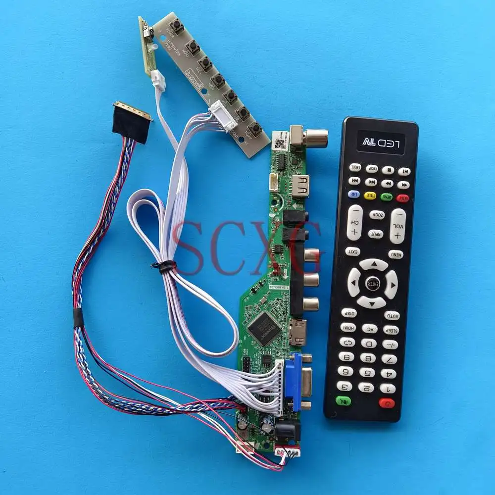 

Совместимый светодиодный экран B101XTN01.1, 1366, 768, 40 Pin, LVDS, AV, VGA, USB, HDMI, аналоговый ТВ-сигнал, 10,1 дюйма, плата контроллера драйвера ЖК-дисплея