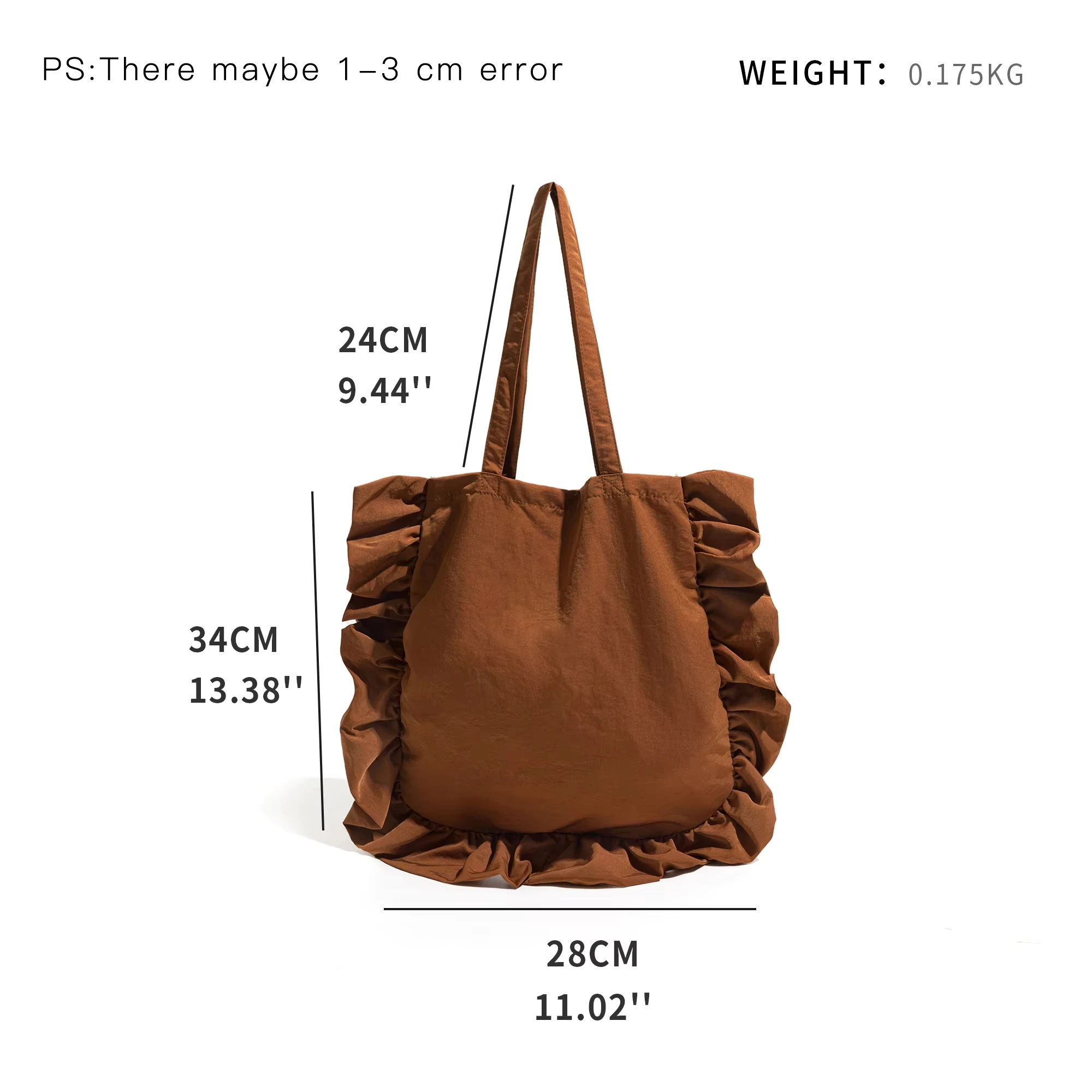 MABULA женская сумка для покупок большой вместимости с рюшами и воланами простая