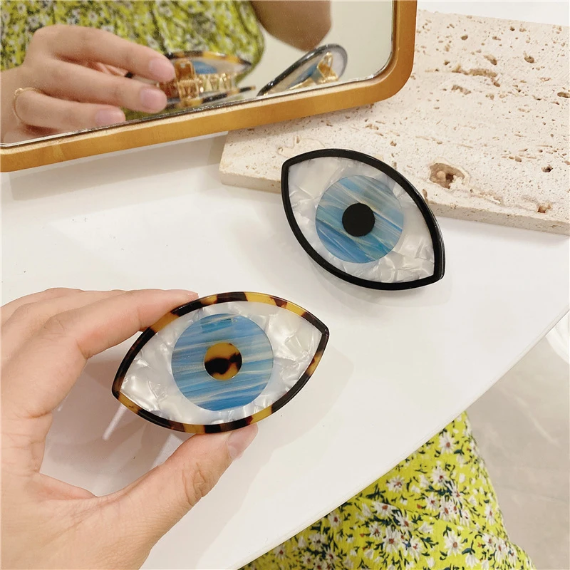 Evil Eyes Hair Claws Geometric Resin Acetate Blue Eye Hair Clip Shark Clips Hair Accessories