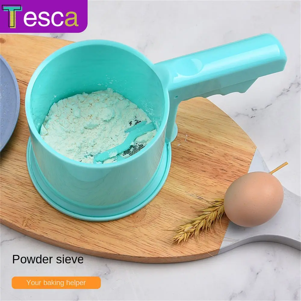 

Kitchen Supplies Flour Sieve Semi-automatic Manual Sieve Mesh Measuring Cup Household Sieve Baking Tools Powder Shaker Handheld