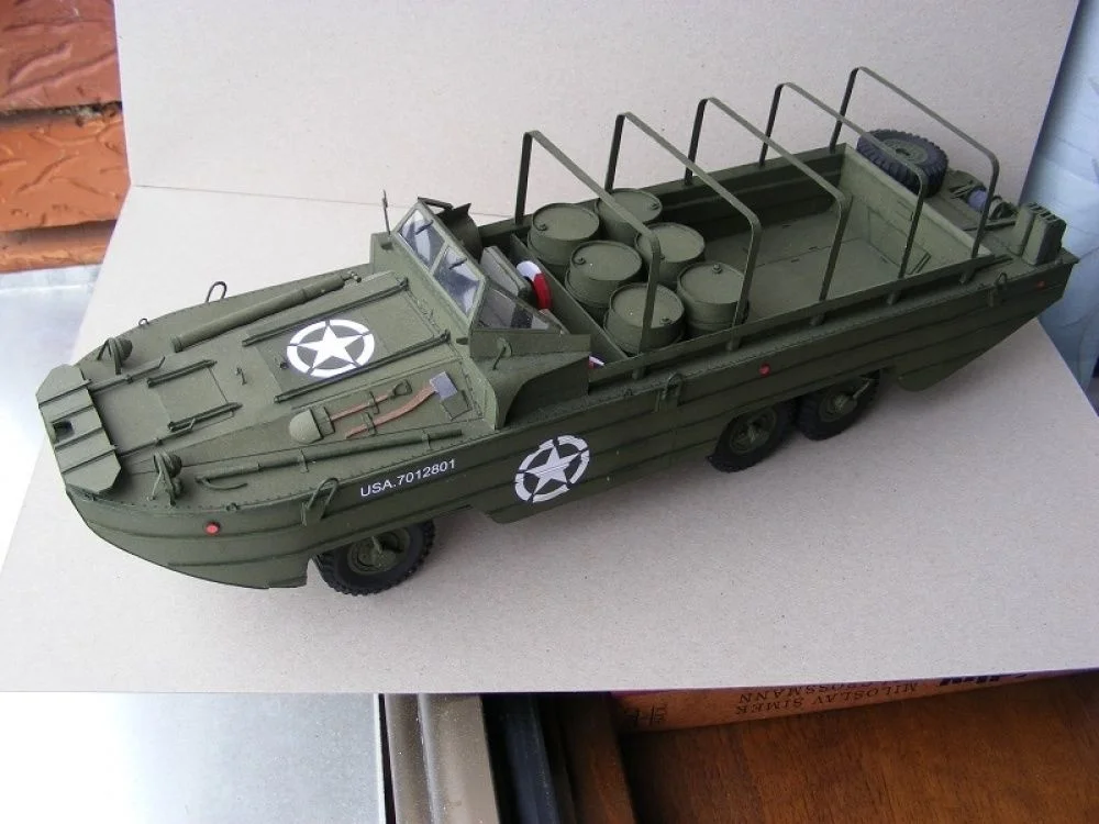 Американская армия WW2 Eend Dukw грузовик-амфибия 1:25 набор бумажных моделей сделай сам