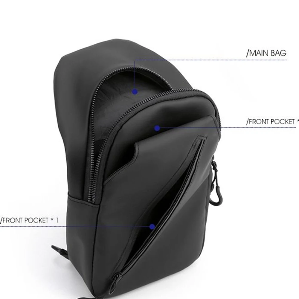 Shoulder Waterproof Fashion New Multifunction Crossbody Chest Men Bag Male Pack Zipper Anti-theft Handbag Messenger