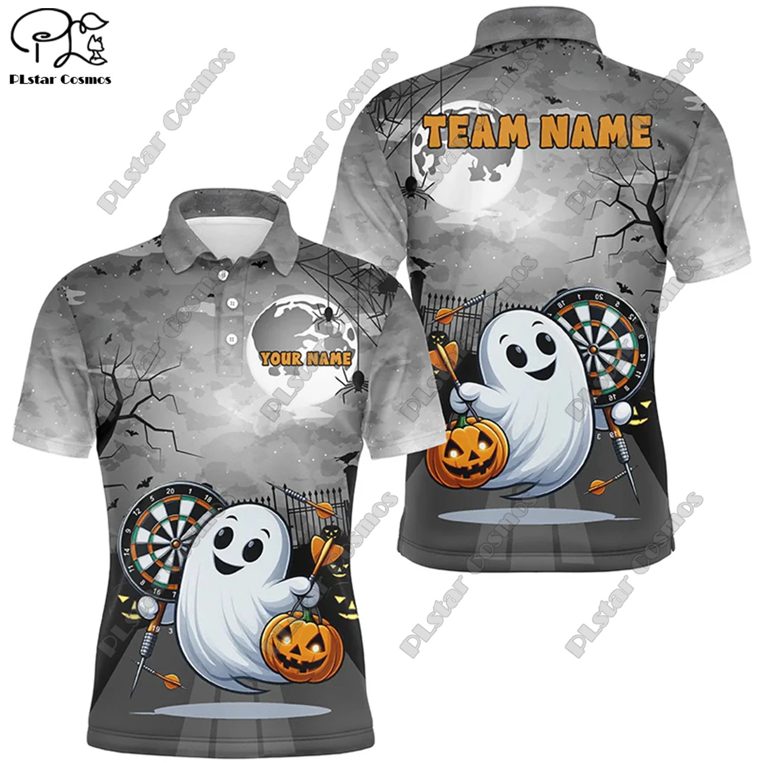 Футболка-поло с 3D-принтом пламени универсальная для отдыха спорта