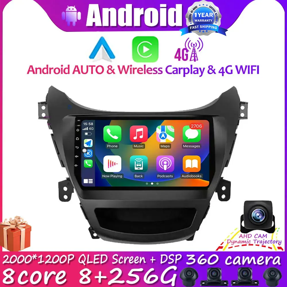 9-дюймовый GPS-навигатор Carplay для Hyundai Santa Fe IX45 2013 2014 2015 2016 2017 Автомобильный