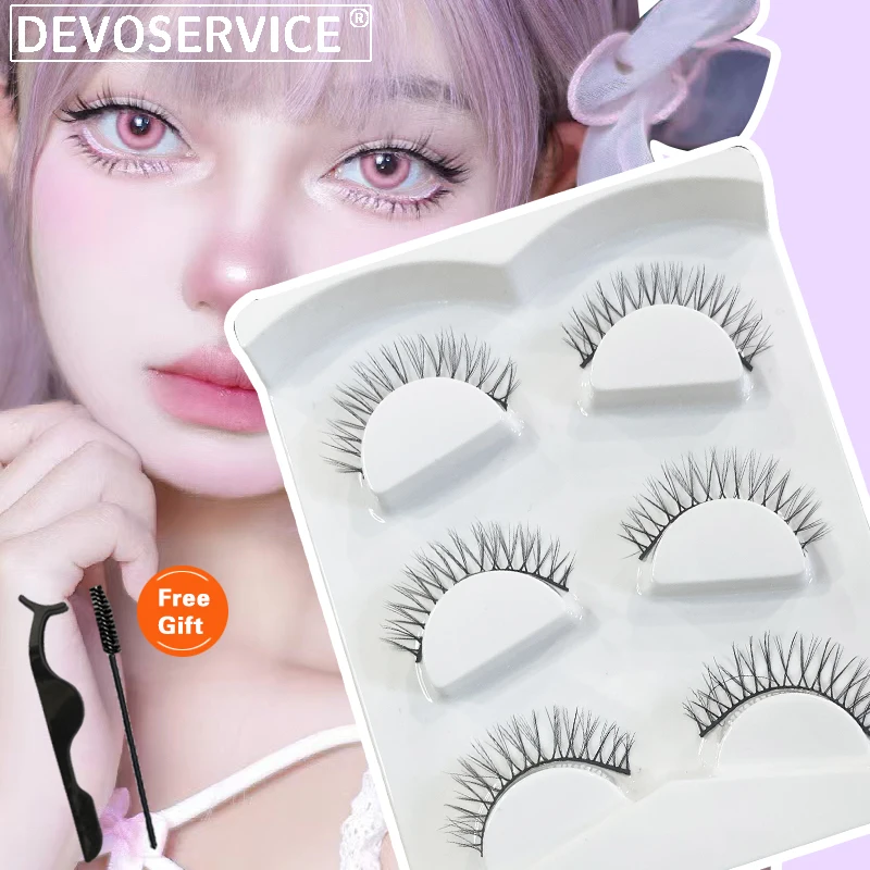 

New Faux 3D Mink Lashes 3 Pairs Natural Soft Short False Eyelashes Pestañas Postizas Lashes Extensions Maquillaje Envío Gratis