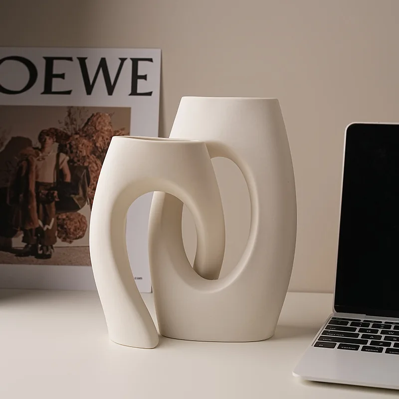 Скандинавская эмбриональная ваза белая в стиле Ins украшение для дома гостиной