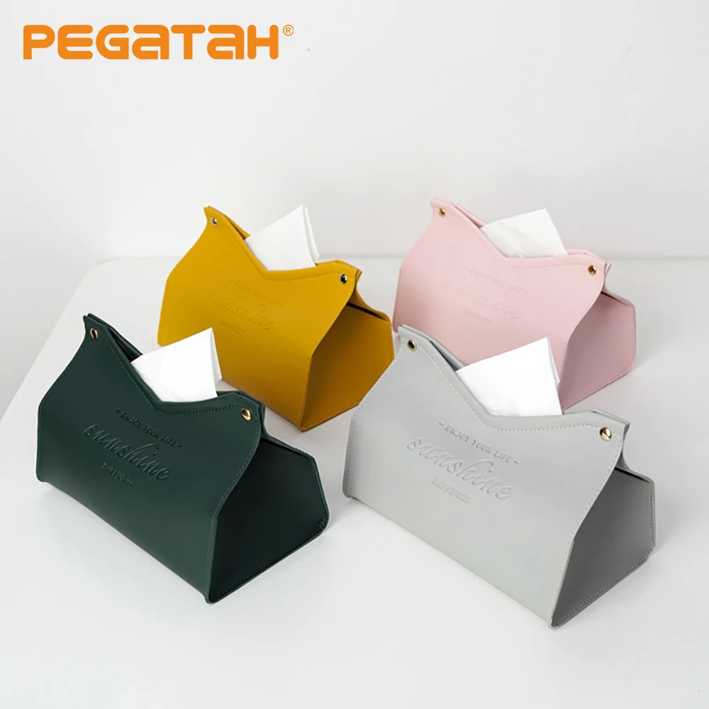 

Leather Tissue Box Car Tissue Box Living Room Decoration Bedroom Kitchen Desktop Nordic Large Storage Box Napkin Holder