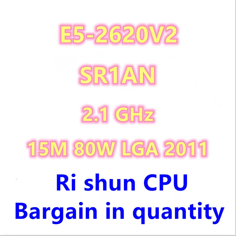 

E5-2620V2 V2 E5 2620v2 E5 2620 V2 SR1AN 2,1 ГГц, без ядра, Dua Belas 15M 80W LGA 2011