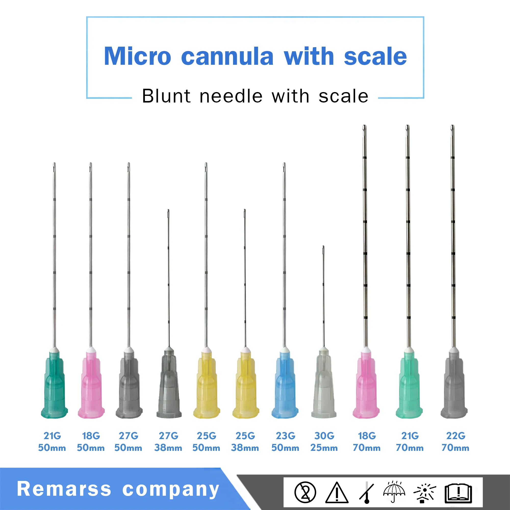 

New Disposable Free shipping Micro Cannula Injection Needle 30G25mm 27G38mm 25G38mm/50mm For Comissural Dermal Filler Injection