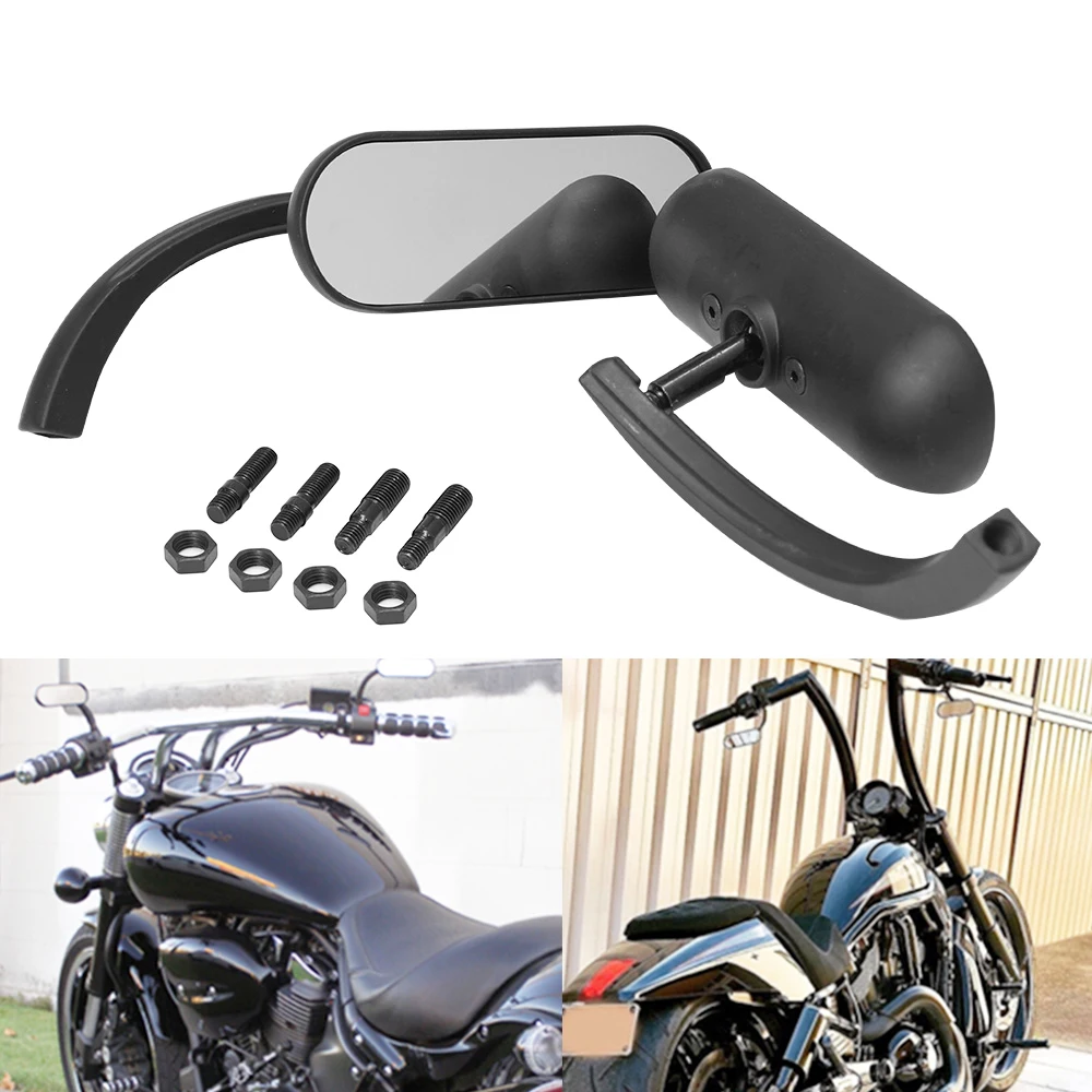 

Motorcycle Black Mini Oval Mirror Metal Side Mirrors 8mm10mm For Harley Chopper Bobber Sportster Touring Softail Dyna Street Bob