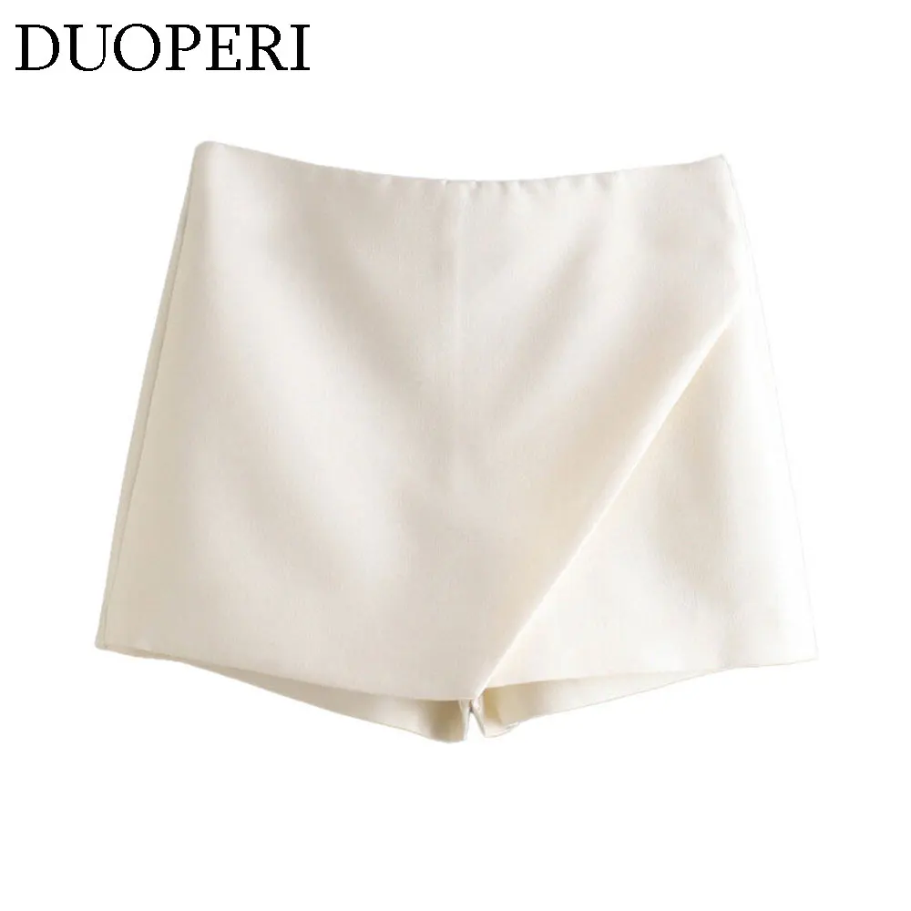 Sherouse женские асимметричные однотонные шорты в повседневном стиле с высокой