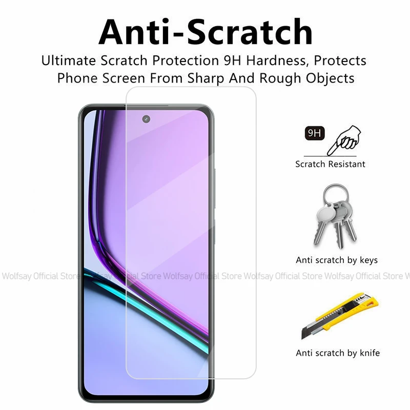 Полностью клеевое стекло для Realme C67 4G защита экрана закаленное прозрачная