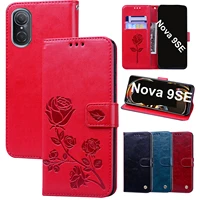 jln a00 nova9 se cover wallet leather flip protective phone case etui book rose cover for huawei nova 9 se case coque hoesje