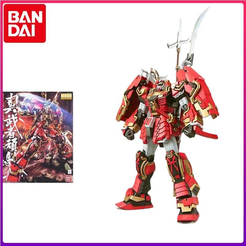 

Bandai Gundam Model Kit Assemble Figure MG 1/100 Shin Musha Gundam Anime Japanese Animation Action Dolls Gift Children Toys