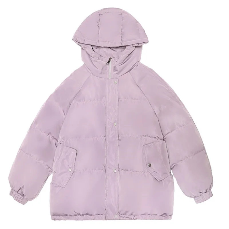 Warm Fashion Jacket Womens Hooded Coats Women Loose Cotton Padded Jackets Winter Casual Parka Ladies Outerwear Casacos Feminino