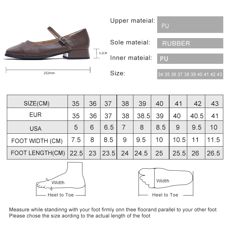 Loafers Women 2023 Spring Square Head Low Heel Ladies Casual Shoes Fashion Mary Jane Shoes Female