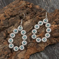 new personalized simple water drop earrings feminine turquoise flower earrings