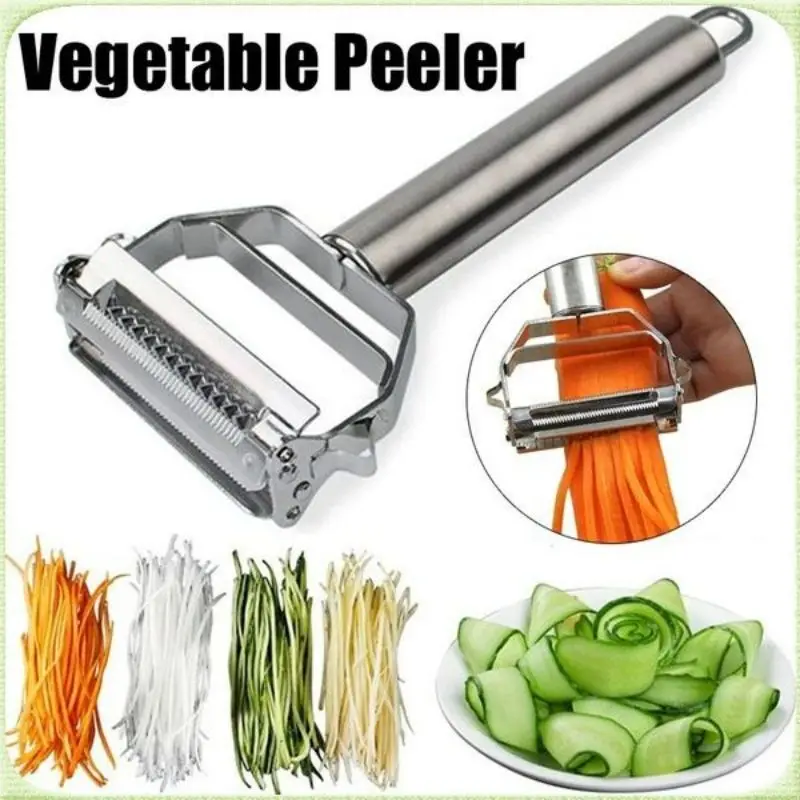 

Kitchen Vegetable Peeler Stainless Steel Melon Planer Double-Head Peeler Household Multiple-Function Fruit And Vegetable Peeler