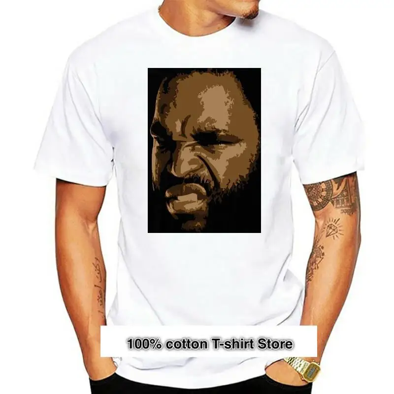 

Mr. T-Camiseta de манга corta para hombre, camisa negra grande, ajustada