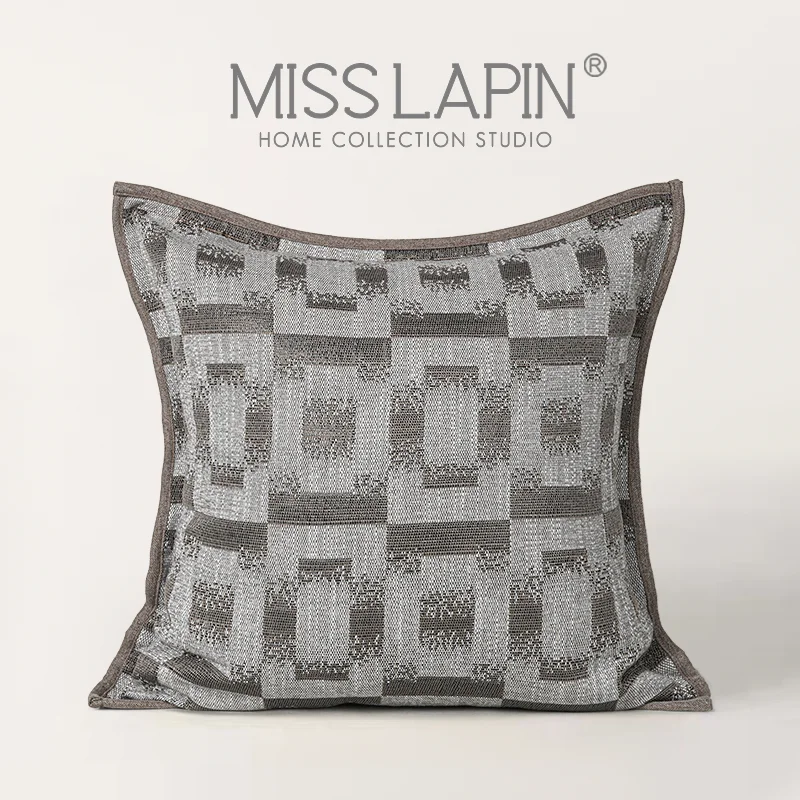 

MISS LAPIN Jacquard Luxury Cushion Cover Sofa Couch Decor Geometric Texture Throw Pillow Case