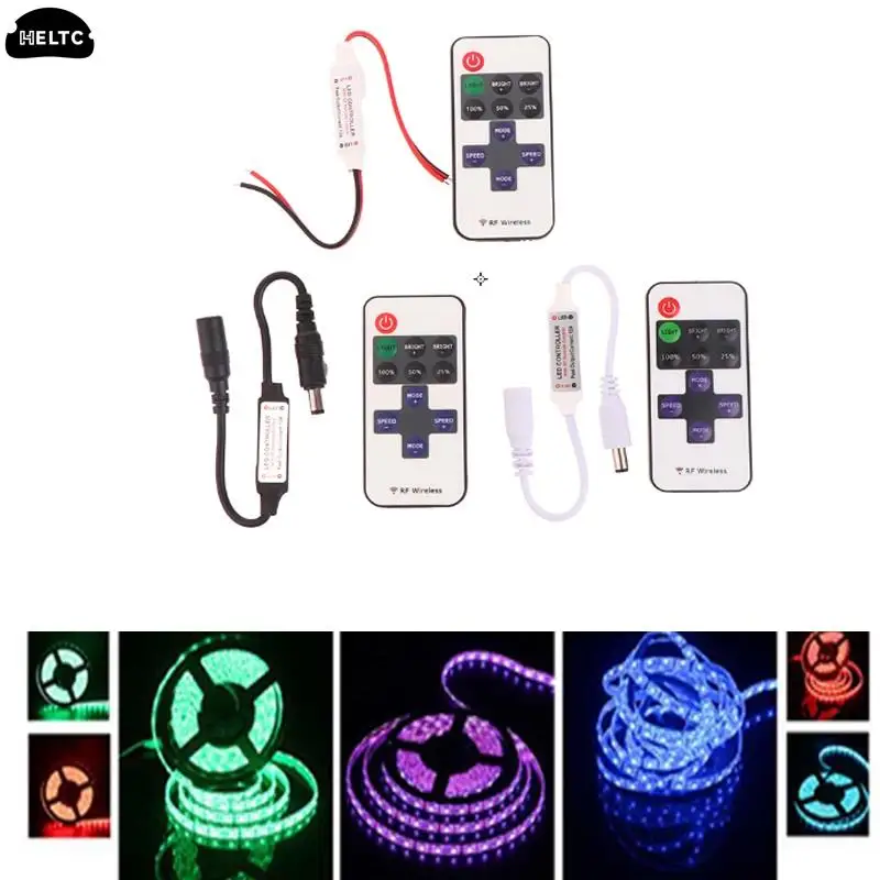 

Practical 11 Key Mini RF Wireless LED Dimming Remote Control Light Strips Single Channel Switch 5-24V Used For Lighting Control