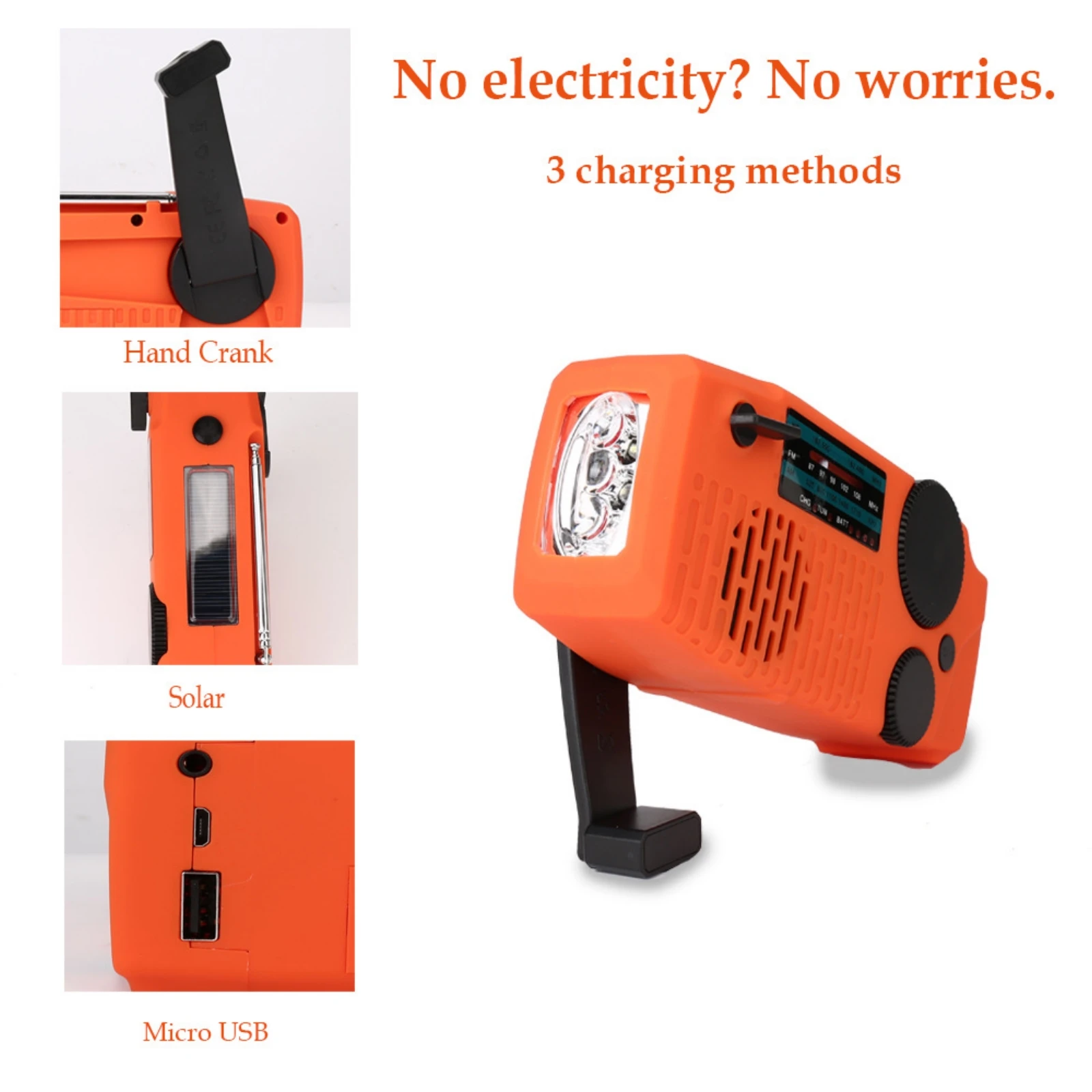 emergency lamp led radio solar hand crank amfmnoaa radio flashlight phone charger for outdoor traveling tools 032 free global shipping