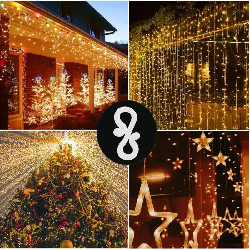 

100 Pieces Christmas Light Clips Mini Light Clips for Gutters Outdoor Light Clips for Shingles -S Shaped Light Clips Buckles