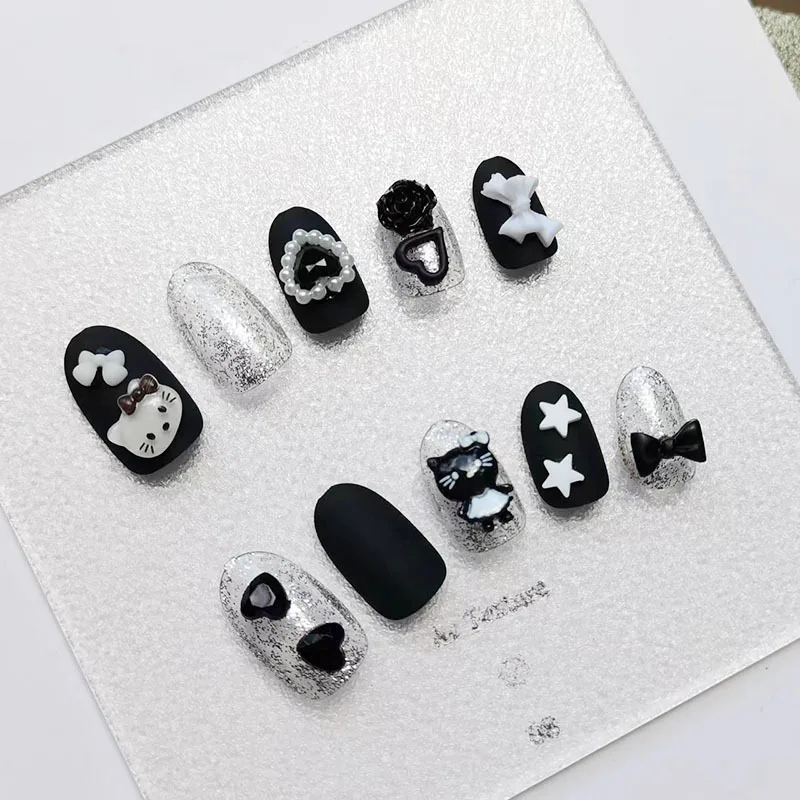 

24 шт. Diy Kawaii Hellokts Pom Purin понравичо аниме 3D носимые маникюрные наклейки мультяшная кукла ручной работы искусственные ногти подарки