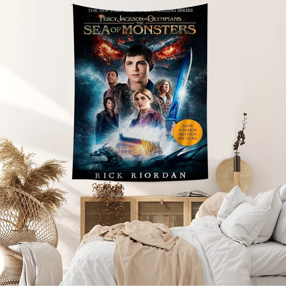 P-Percy J-JacksonS O-Olympians Anime Tapestry Hippie Flower Wall Carpets Dorm Decor Hanging Home