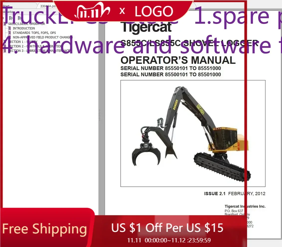 Фото TruckEPC3 Tigercat 35 ГБ PDF 2021 Руководство по обслуживанию и руководство по эксплуатации DVD №2