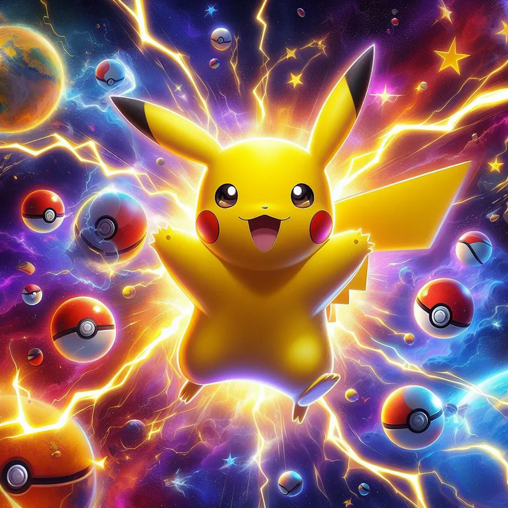 Набор для алмазной живописи в японском стиле милая Пикачу