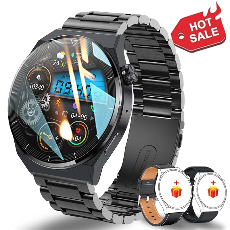 

For Huawei GT3 Pro NFC Smart Watch Men AMOLED 390*390 HD Screen Heart Rate Bluetooth Call IP68 Waterproof Smartwatch 2023 NEW