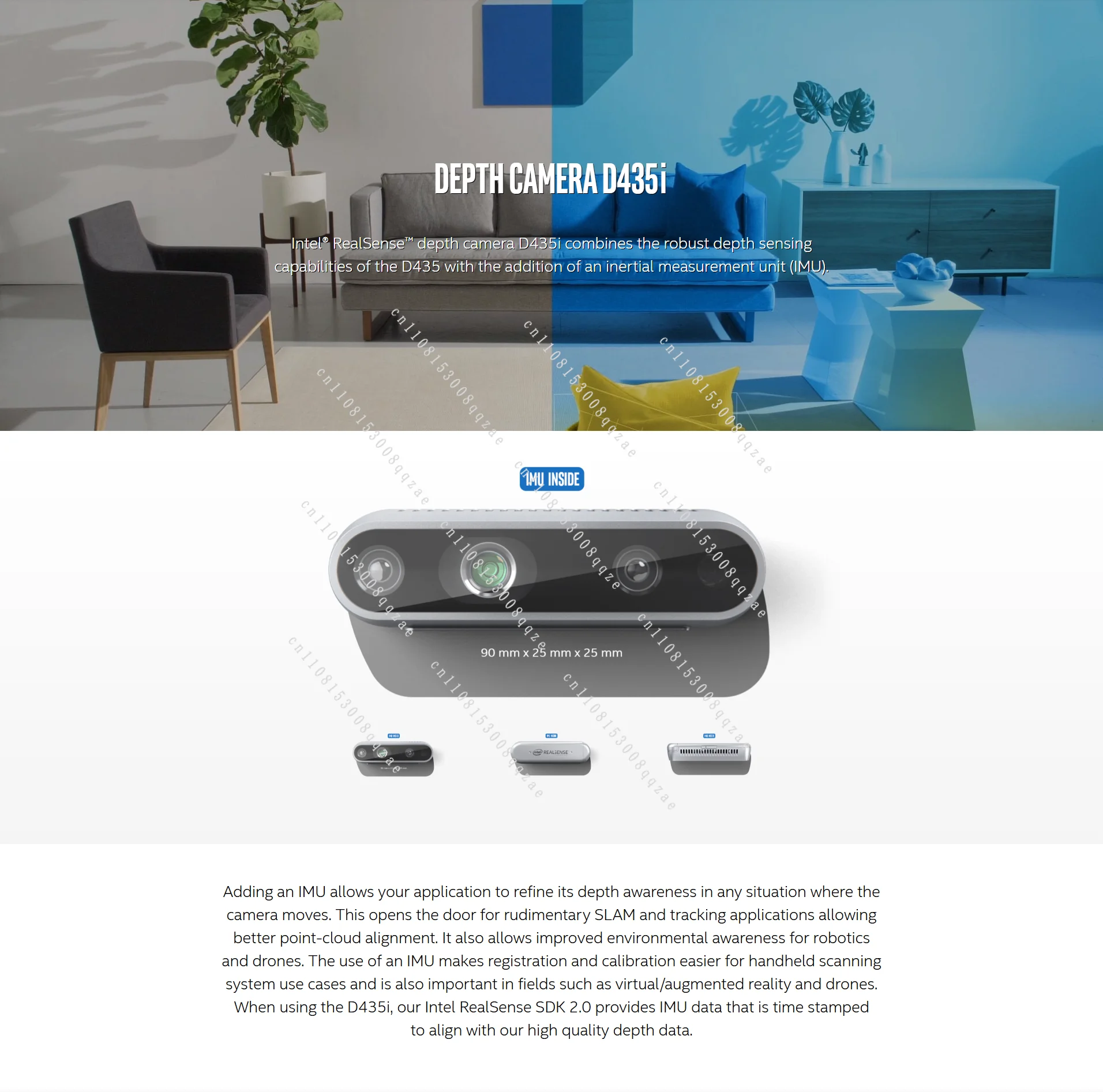 Фото Камера глубины RealSense D435i №1