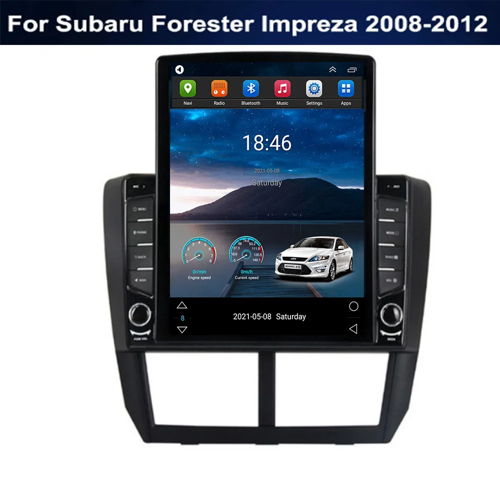 

For Tesla Style 2 Din Android 12 Car Radio For Subaru Forester Impreza 2008- 2012 Multimedia Video Player GPS Stereo Carplay DSP