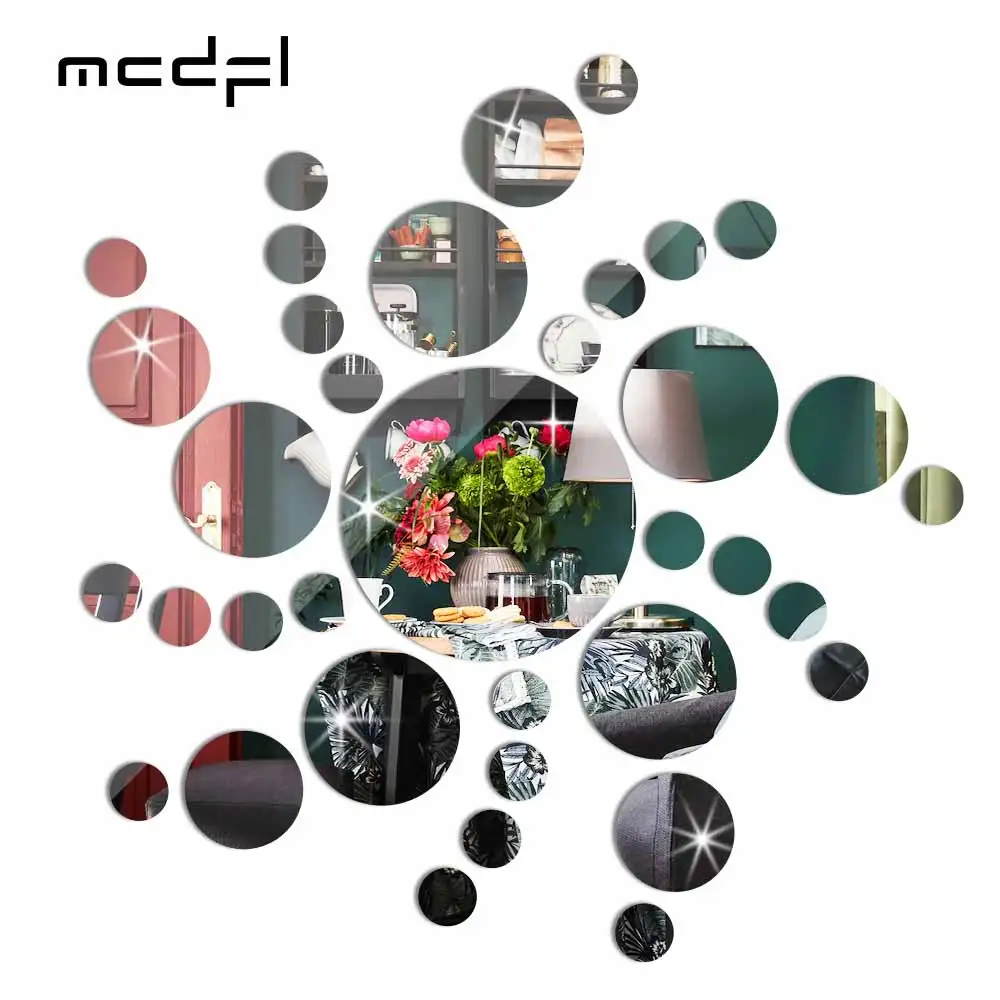 Наклейка Настенная круглая на зеркало акриловая |