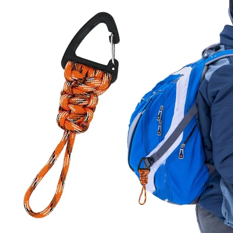 

Paracord Keychain Lanyard Keychain Carabiner Belt Clip Carabiner Clip Lanyard For Triangle Hangings Buckle Handcrafted Carabiner