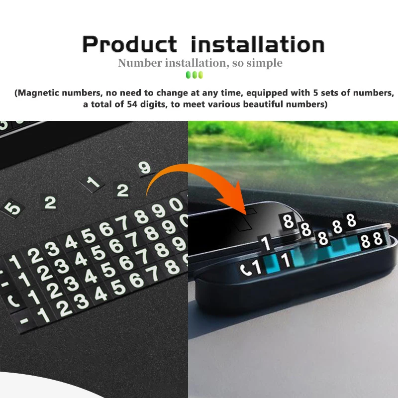 Фото Карта для парковки автомобиля, карта с номером телефона, скрытая парковочная табличка для Audi Quattro RS Sline ABT Allroad TT 1.8T RSQ5 RSQ7 №2