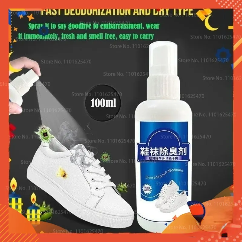 

Shoes & Socks Deodorant Spray 100ml Odor Clean Freshener Deodorant Anti Bacterial Refresher 냄새를 제거하는 신발 탈취 스프레이 공기 청정기