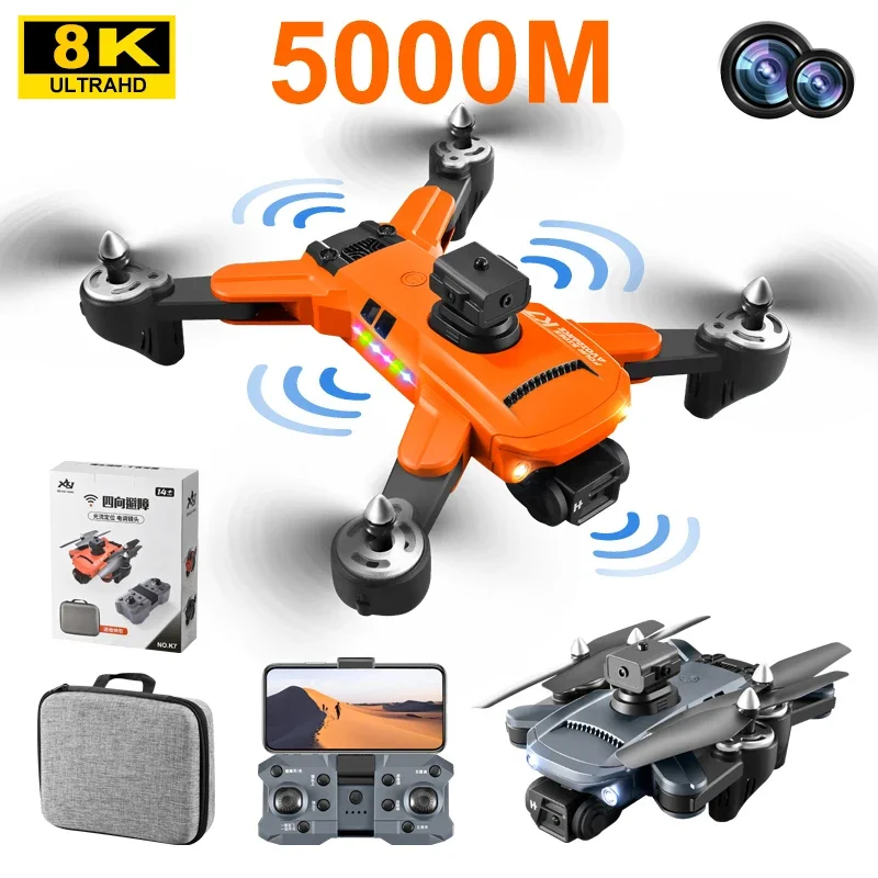 

K7 8K 5G GPS Drone HD Dual Camera Obstacle Avoidance Drone Vehicle Optical Flow ESC Aerial Photography Four Axis Aircraft 5000M