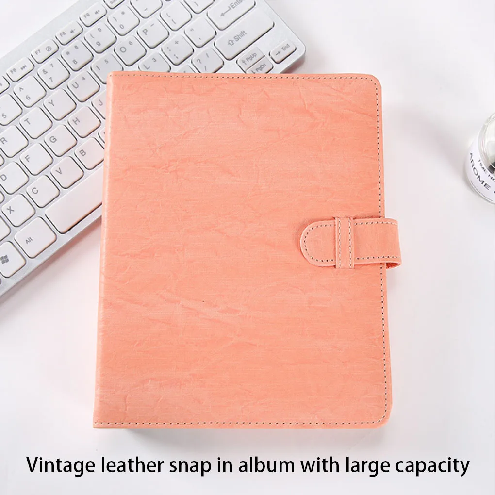 3 Inch Photo Album Large Capacity Party Birthday Home Business Baby Growth Record Refillable Picture Memory Book  Pink