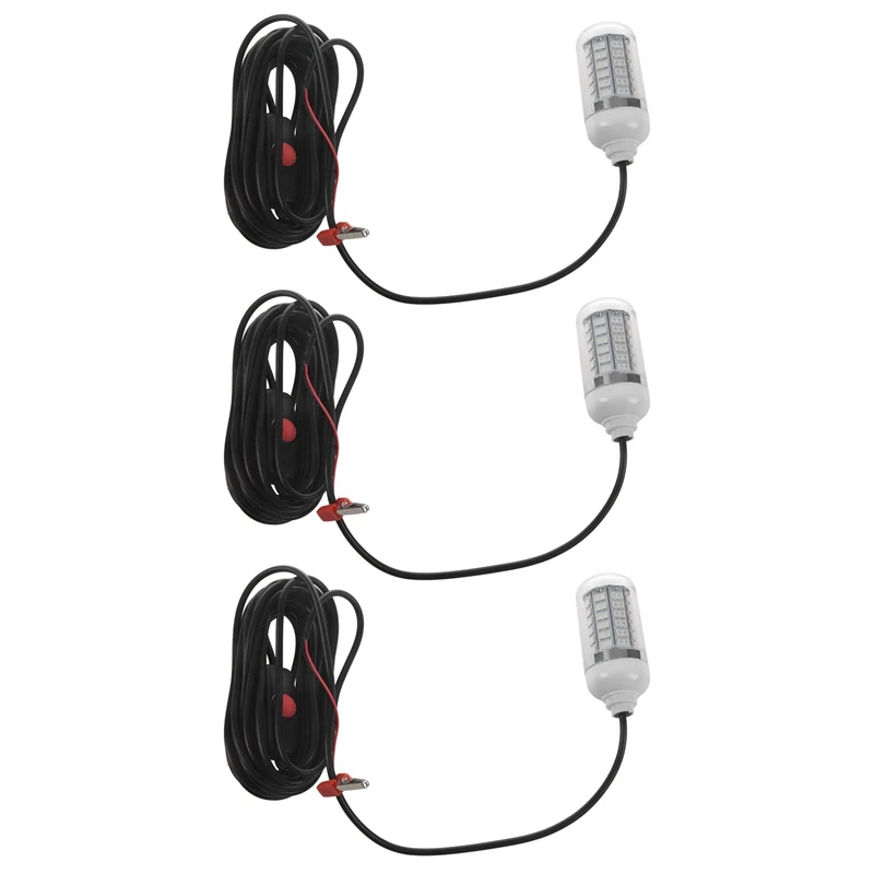 

3X 12V-24V Fishing Light Green 108Pcs LED Underwater Fishing Light Lures Fish Finder Lamp Attracts Prawns Squid Krill