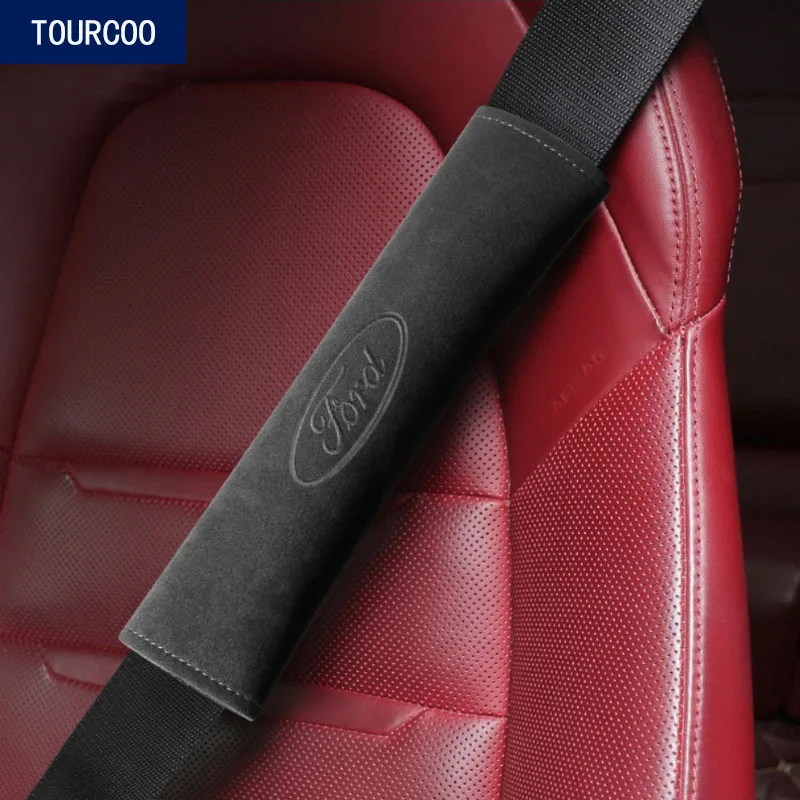 

Автомобильный ремень безопасности, алькантара, замшевые накладки на плечо для Ford Focus Mondeo, аксессуары для модификации интерьера