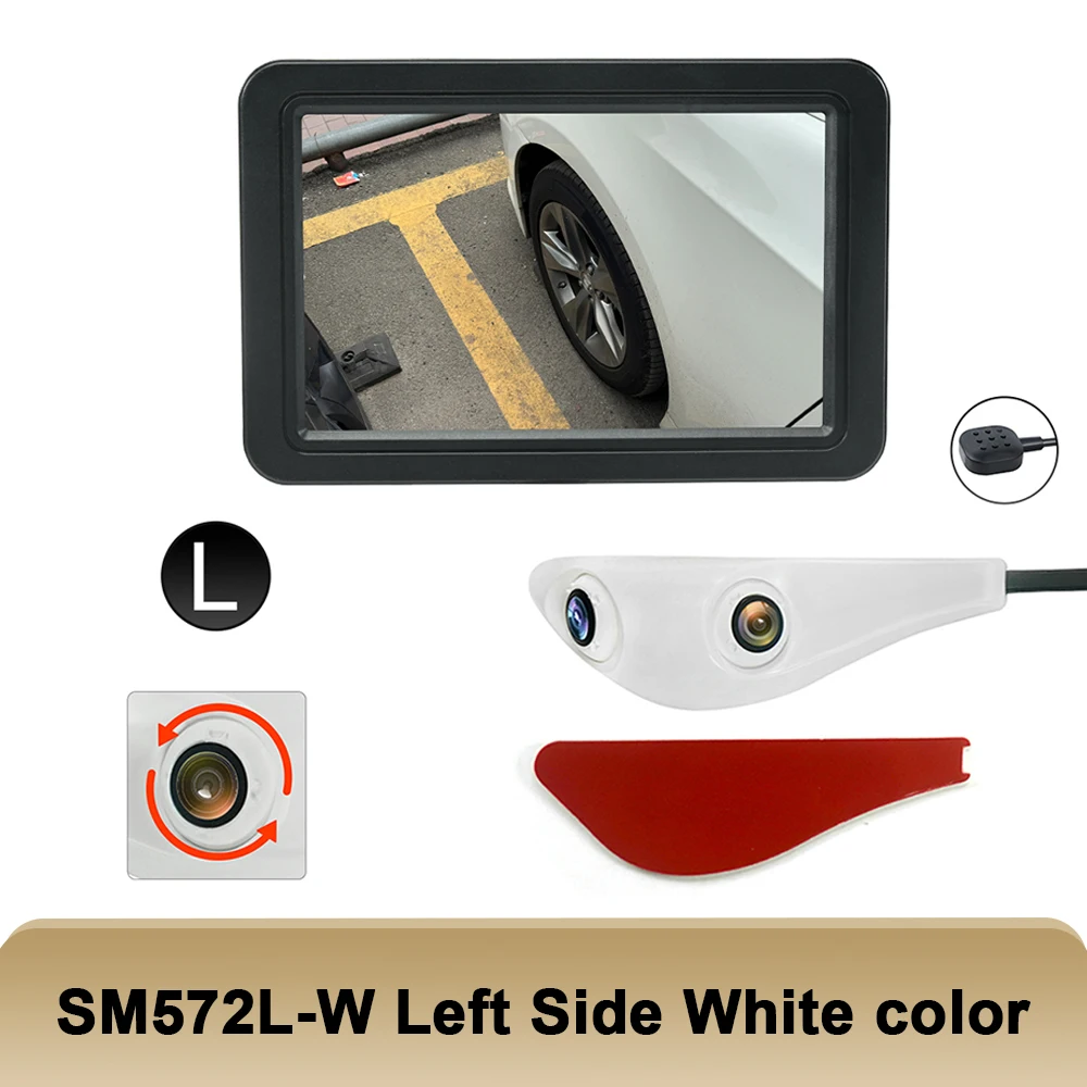 

5-дюймовый монитор с цифровым дисплеем, зеркальная камера бокового вида, внутренняя камера с двумя объективами, видеорегистратор, камера слепых зон с кнопочным переключателем CH1 CH2