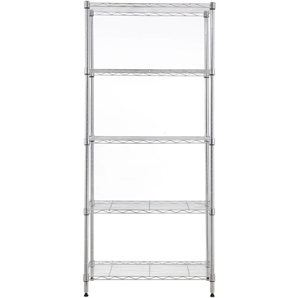 

MZG Heavy Duty 5-Tier Utility Shelving Unit Steel Organizer Wire Rack, Storage Organization