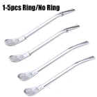 1-5 шт. ложка, Чайный фильтр Yerba Mate, чайные соломинки из нержавеющей стали, питьевая соломинка, инструменты для чая, моющиеся аксессуары для бара